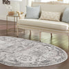 Bloomsbury Elegance Collection Area Rug - Mayfair Oval Gray  lifestyle 119