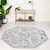 Bloomsbury Elegance Collection Area Rug - Mayfair Octagon Gray  lifestyle 174