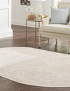 Bloomsbury Elegance Collection Area Rug - Mayfair Oval Ivory  lifestyle 63