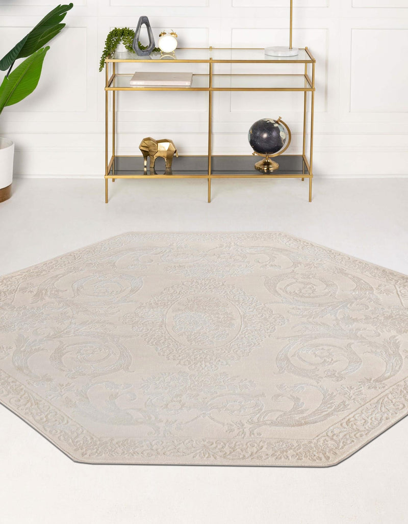 Bloomsbury Elegance Collection Area Rug - Mayfair Octagon Ivory  lifestyle 56