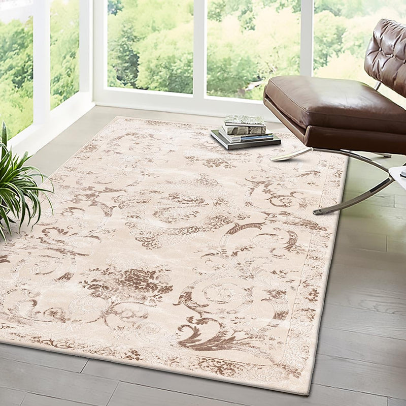 Bloomsbury Elegance Collection Area Rug - Mayfair Rectangle Beige  lifestyle 41