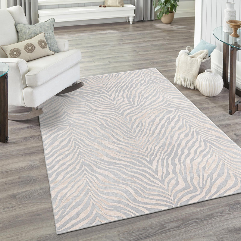 Bloomsbury Elegance Collection Area Rug -  Chelsea Rectangle Gray and Ivory  lifestyle 27