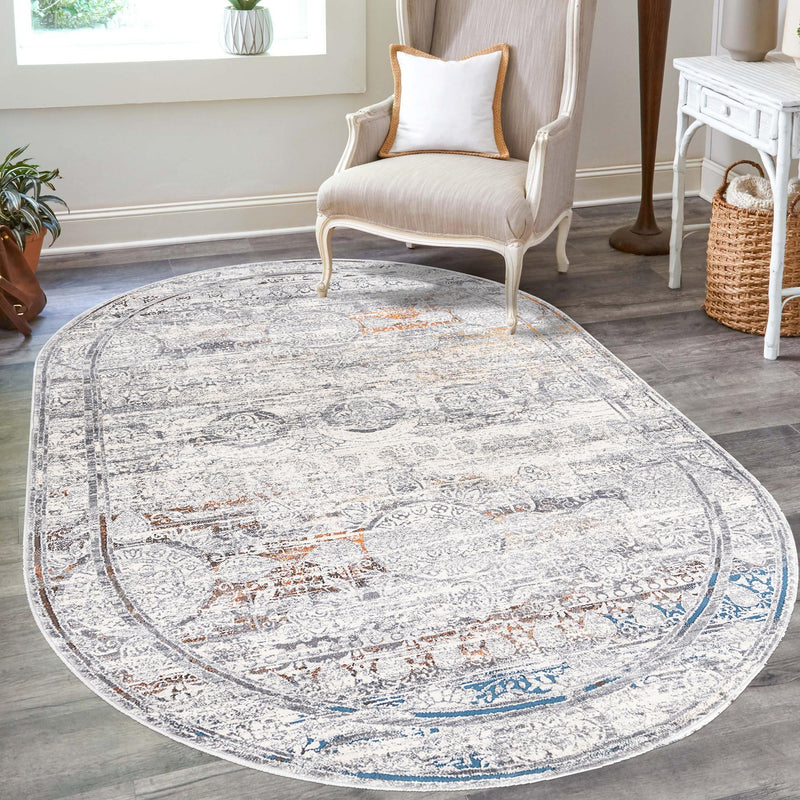 Bloomsbury Elegance Collection Area Rug -  Notting Oval Multi  lifestyle 108