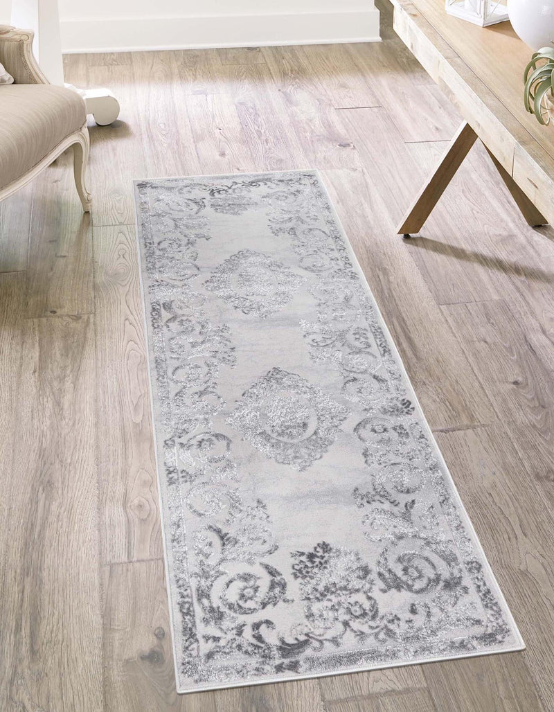 Bloomsbury Elegance Collection Area Rug - Mayfair Runner Gray  lifestyle 54