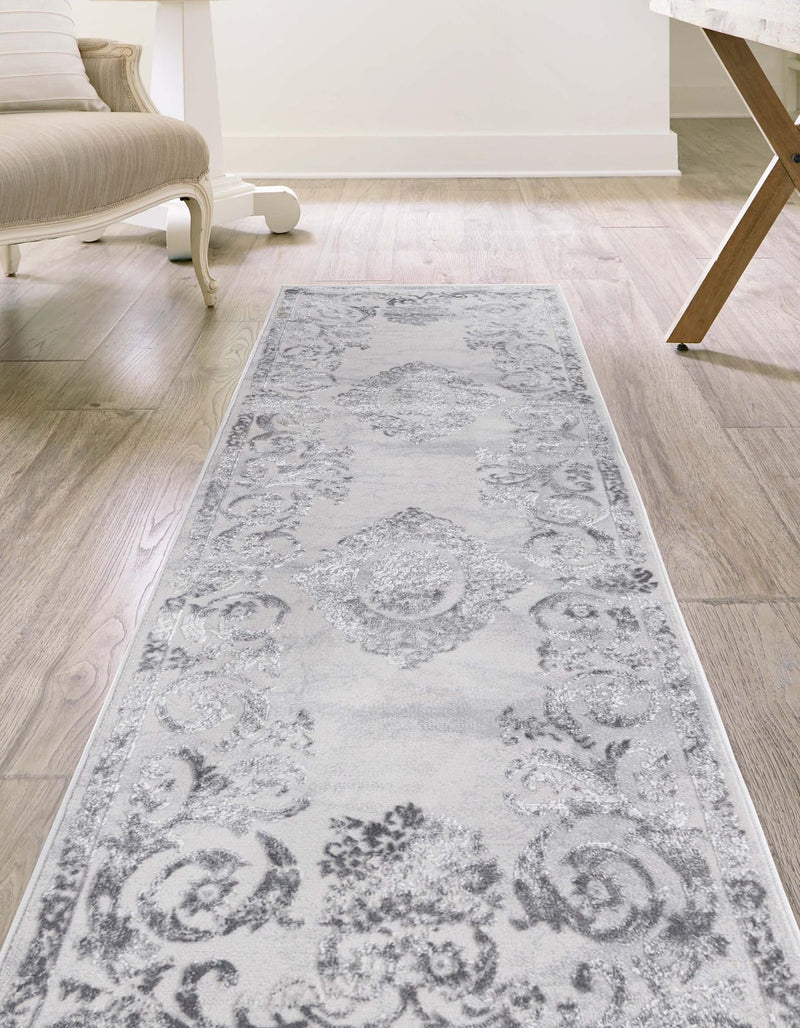 Bloomsbury Elegance Collection Area Rug - Mayfair Runner Gray  lifestyle 62