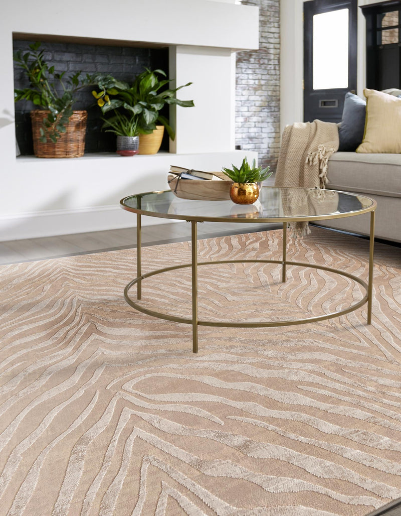 Bloomsbury Elegance Collection Area Rug -  Chelsea Square Ivory Beige  lifestyle 50