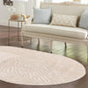 Bloomsbury Elegance Collection Area Rug -  Chelsea Oval Ivory Beige  lifestyle 138