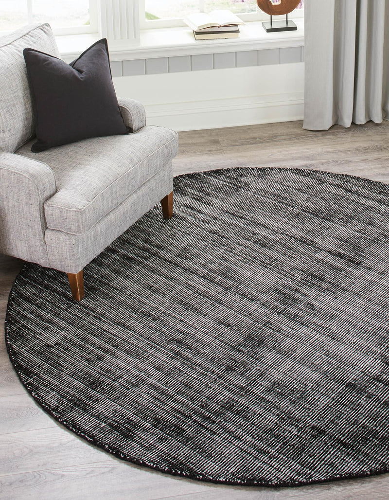 Berkshire Estate Collection Area Rug - Windsor (Blackberry) Round Blackberry  lifestyle 21