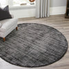 Berkshire Estate Collection Area Rug - Windsor (Blackberry) Round Blackberry  lifestyle 56