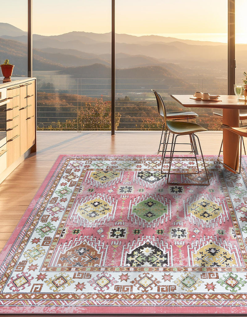 Copenhagen Comfort Collection Area Rug -  Sønderborg Square Rose  lifestyle 22