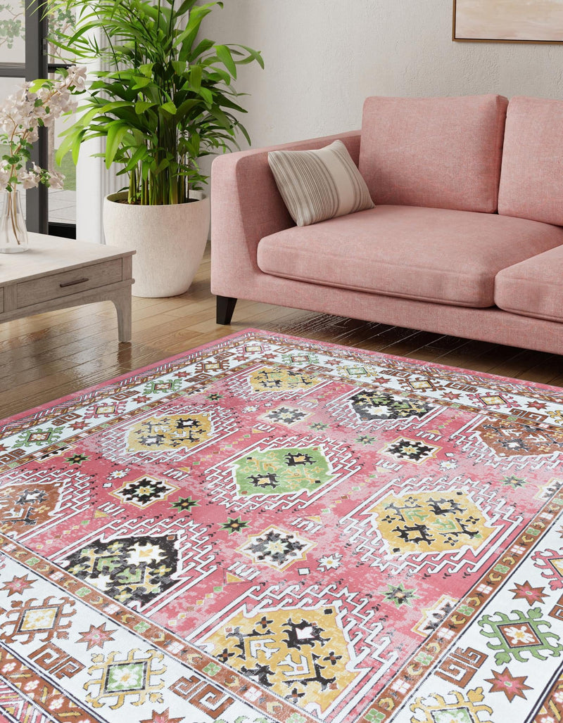 Copenhagen Comfort Collection Area Rug -  Sønderborg Square Rose  lifestyle 26