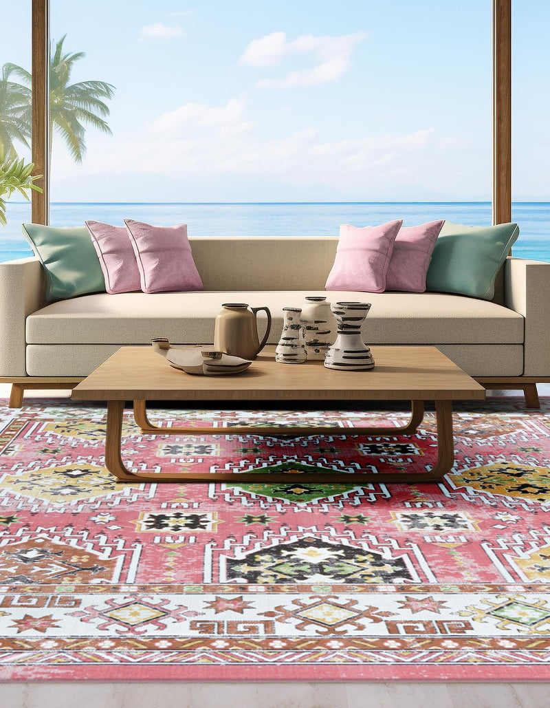 Copenhagen Comfort Collection Area Rug -  Sønderborg Square Rose  lifestyle 30