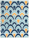 Caribbean Terrace Collection Area Rug -  Barbados Rectangle Blue Main