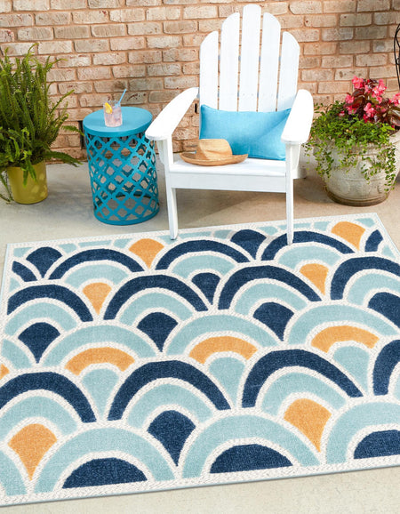 Caribbean Terrace Collection Area Rug -  Barbados