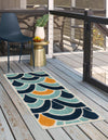 Caribbean Terrace Collection Area Rug -  Barbados Runner Blue  lifestyle 23