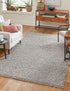 Cozy Haven Shag Collection Area Rug - Sanctuary (Cloud Gray)