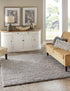 Cozy Haven Shag Collection Area Rug - Sanctuary (Cloud Gray)