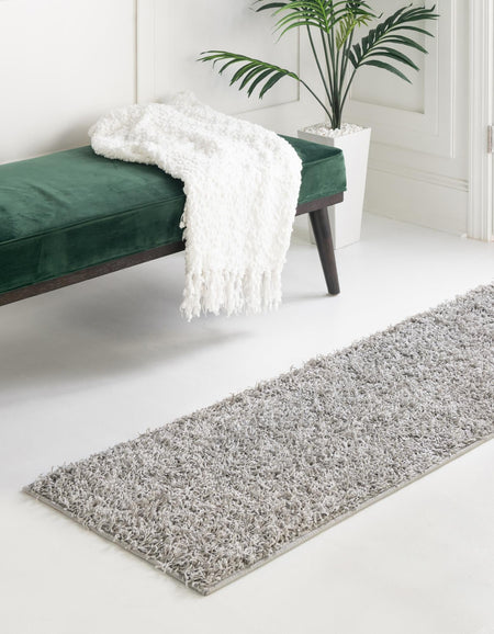 Cozy Haven Shag Collection Area Rug - Sanctuary (Cloud Gray)