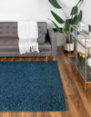 Cozy Haven Shag Collection Area Rug - Sanctuary (Sapphire Blue) Rectangle Sapphire Blue  lifestyle 2