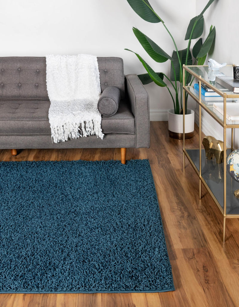 Cozy Haven Shag Collection Area Rug - Sanctuary (Sapphire Blue) Rectangle Sapphire Blue  lifestyle 2