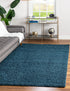 Cozy Haven Shag Collection Area Rug - Sanctuary (Sapphire Blue)