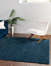 Cozy Haven Shag Collection Area Rug - Sanctuary (Sapphire Blue) Square Sapphire Blue  lifestyle 17