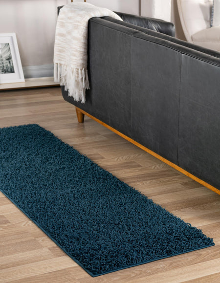 Cozy Haven Shag Collection Area Rug - Sanctuary (Sapphire Blue)