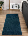 Cozy Haven Shag Collection Area Rug - Sanctuary (Sapphire Blue) Runner Sapphire Blue  lifestyle 20