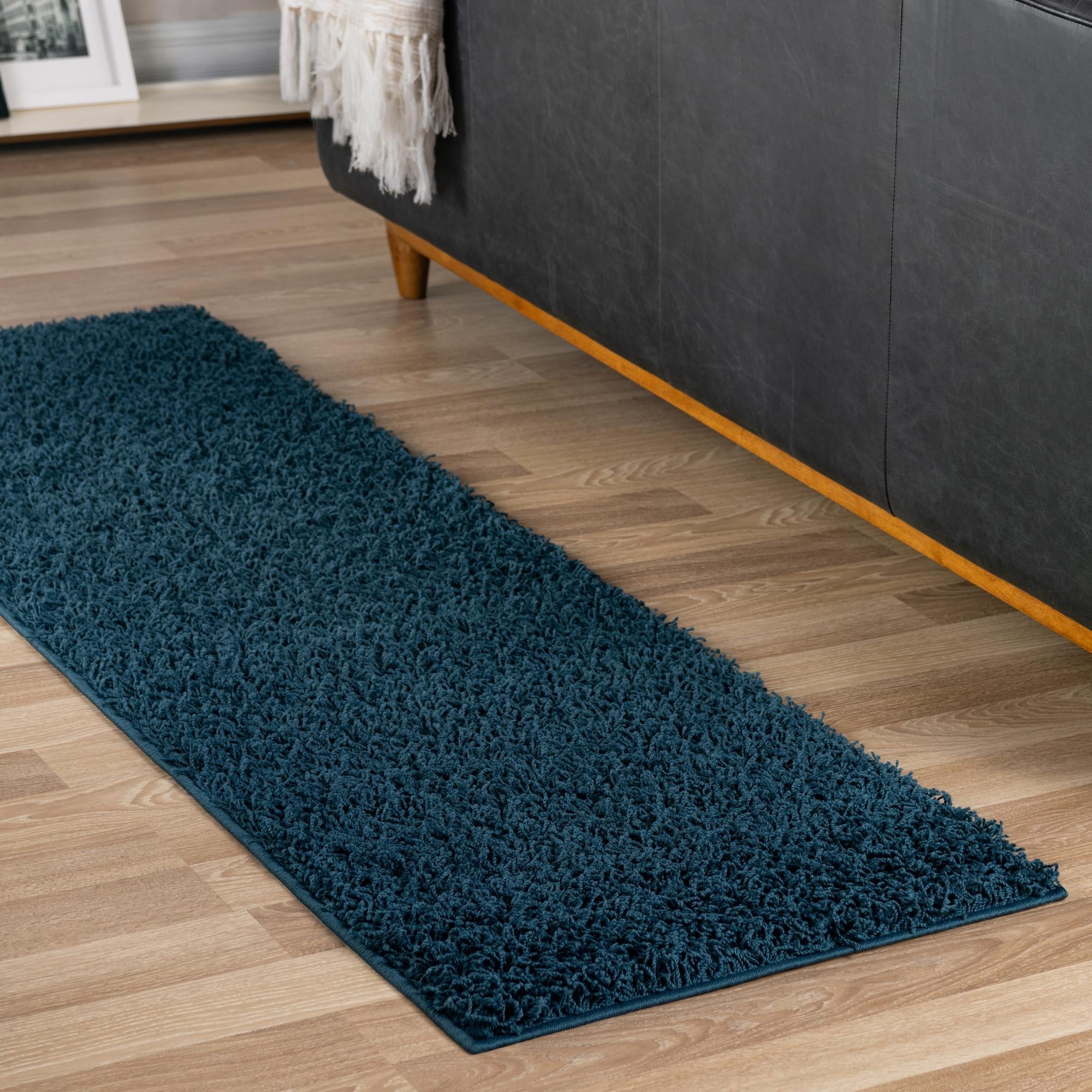 Cozy Haven Shag Collection Area Rug - Sanctuary (Sapphire Blue)