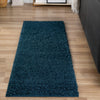 Cozy Haven Shag Collection Area Rug - Sanctuary (Sapphire Blue) Runner Sapphire Blue  lifestyle 44