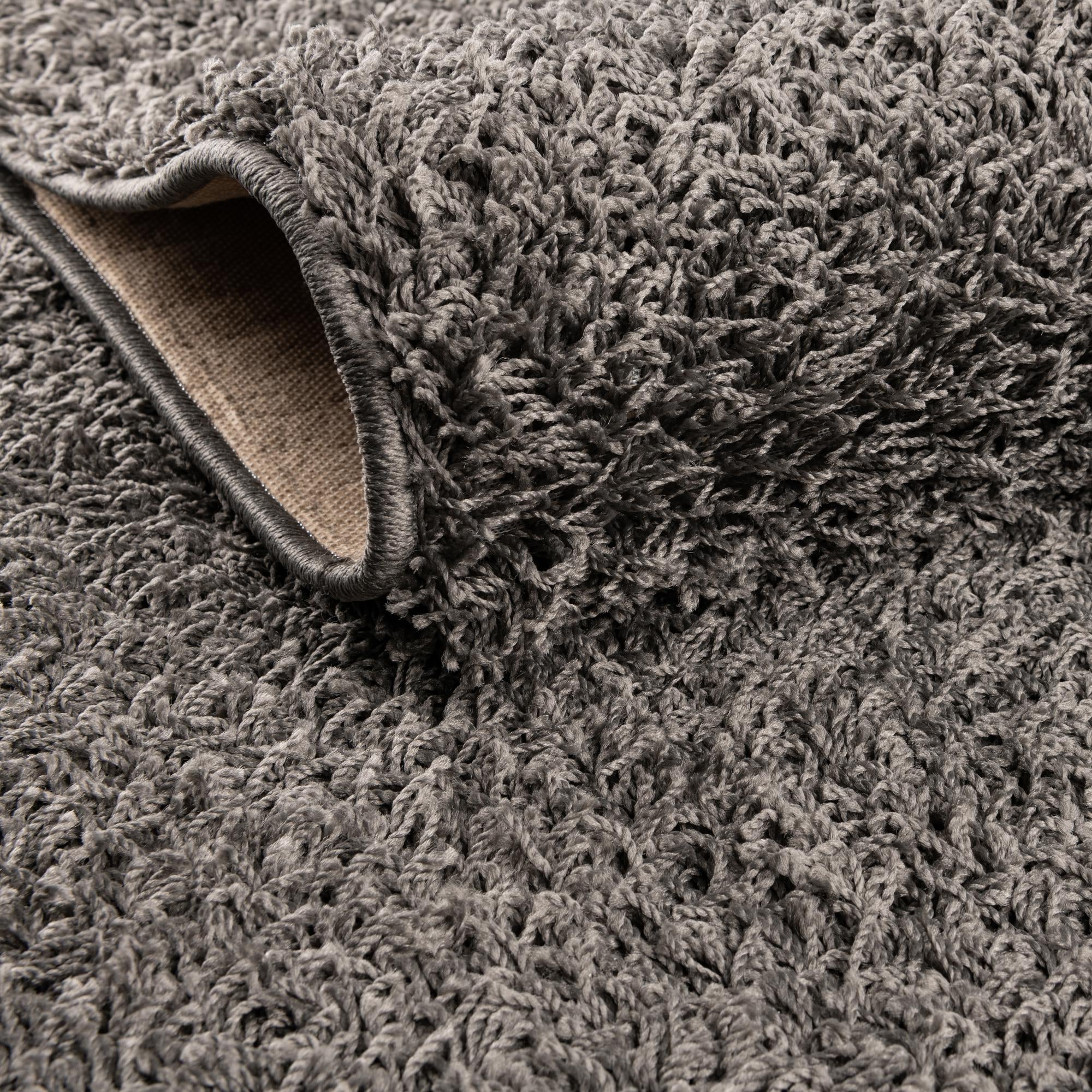 Cozy Haven Shag Collection Area Rug - Sanctuary (Graphite Gray)