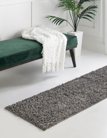 Cozy Haven Shag Collection Area Rug - Sanctuary (Graphite Gray)