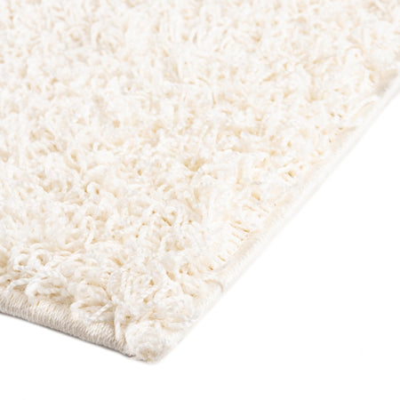 Cozy Haven Shag Collection Area Rug - Sanctuary (Snow White)