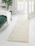 Cozy Haven Shag Collection Area Rug - Sanctuary (Snow White)