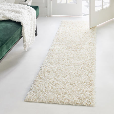 Cozy Haven Shag Collection Area Rug - Sanctuary (Snow White)