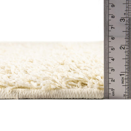 Cozy Haven Shag Collection Area Rug - Sanctuary (Pure Ivory)