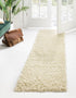 Cozy Haven Shag Collection Area Rug - Sanctuary (Pure Ivory)