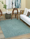 Cozy Haven Shag Collection Area Rug - Sanctuary (Light Slate Blue) Rectangle Light Slate Blue  lifestyle 2