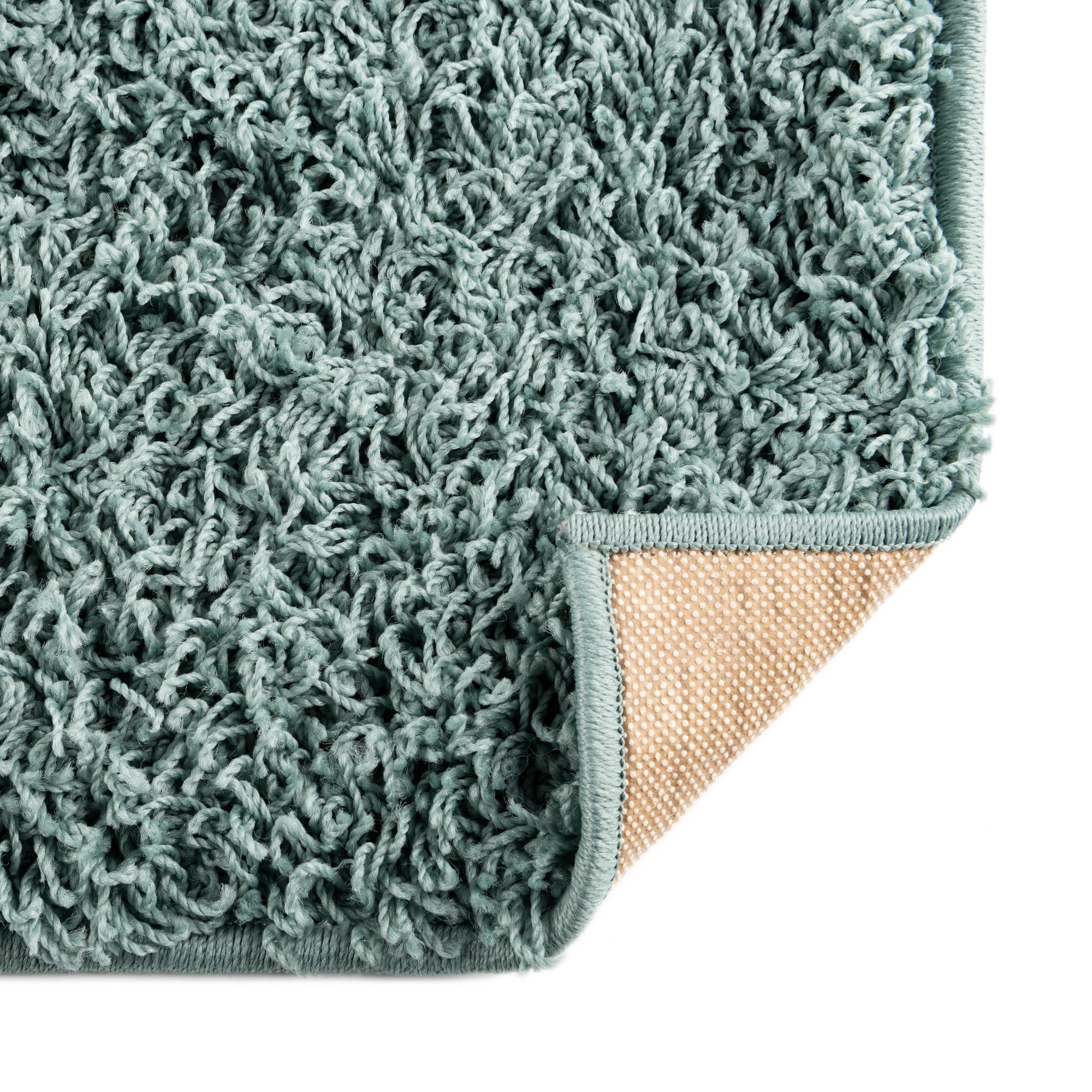 Cozy Haven Shag Collection Area Rug - Sanctuary (Light Slate Blue)