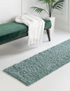 Cozy Haven Shag Collection Area Rug - Sanctuary (Light Slate Blue) Runner Light Slate Blue  lifestyle 14