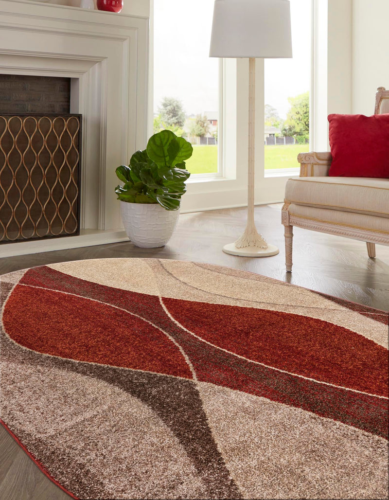 Autumn Meadow Collection Area Rug -  Emberglow Oval Multi  lifestyle 29