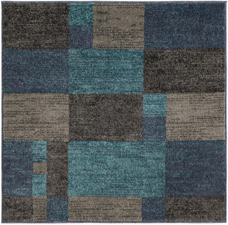 Autumn Meadow Collection Area Rug -  Sycamoreside (Blue Gray) Square Blue Gray  lifestyle 17