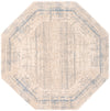 Sahara Elegance Collection Area Rug -  Ouarzazate Octagon Gray Blue  lifestyle 18