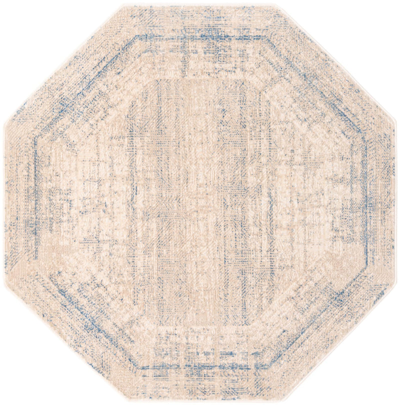 Sahara Elegance Collection Area Rug -  Ouarzazate Octagon Gray Blue  lifestyle 18