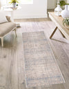 Sahara Elegance Collection Area Rug -  Ouarzazate Runner Gray Blue  lifestyle 22