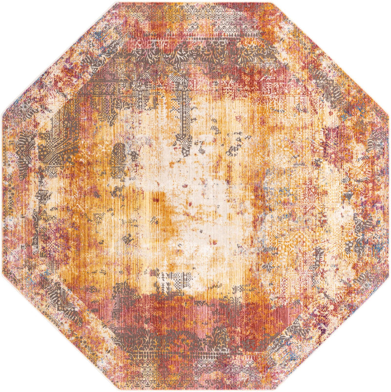 Sahara Elegance Collection Area Rug -  Dahab Octagon Multi  lifestyle 15