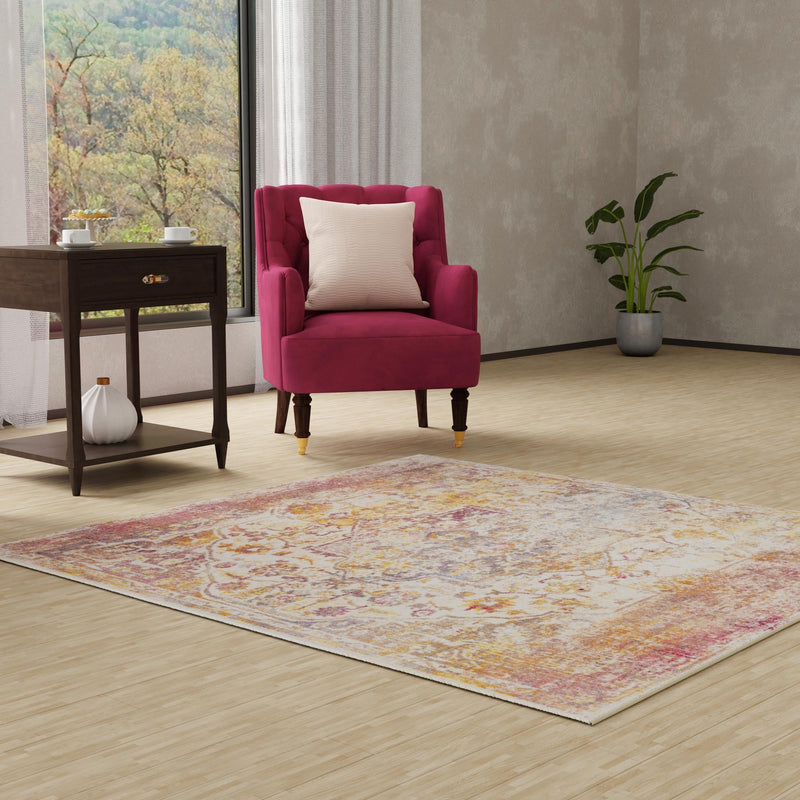 Sahara Elegance Collection Area Rug -  Zagora Square Multi  lifestyle 106