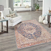 Sahara Elegance Collection Area Rug -  Zagora Rectangle Blue Ivory  lifestyle 55