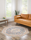 Sahara Elegance Collection Area Rug -  Zagora Octagon Blue Ivory  lifestyle 71