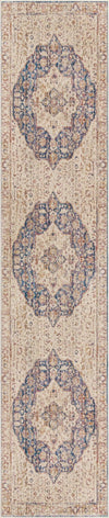 Sahara Elegance Collection Area Rug -  Zagora Runner Blue Ivory  lifestyle 62